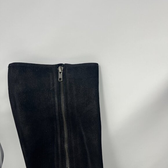 L.L. Bean Deerfield Rustic women's boots 7.5 tall leather riding black buckle - Picture 7 of 14